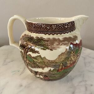 RARE ANTIQUE ROYAL STAFFORDSHIRE JENNY LIND C.M.&S. CREAMER 4-1/2" Tall